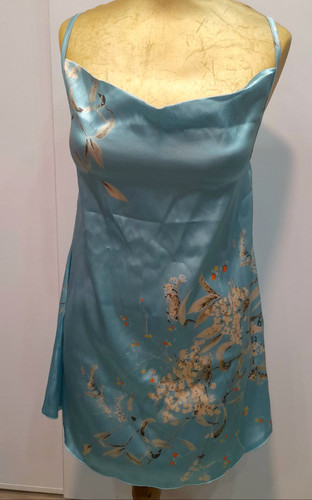 ساتن باکیفیت و عالی سبز آبی دوسایز L,XL